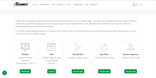 cTrader Deposit Options